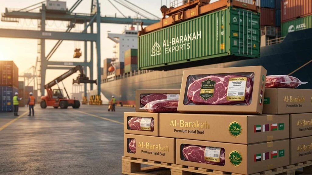 Indian halal beef export business serving UAE Qatar Oman and Saudi Arabia markets