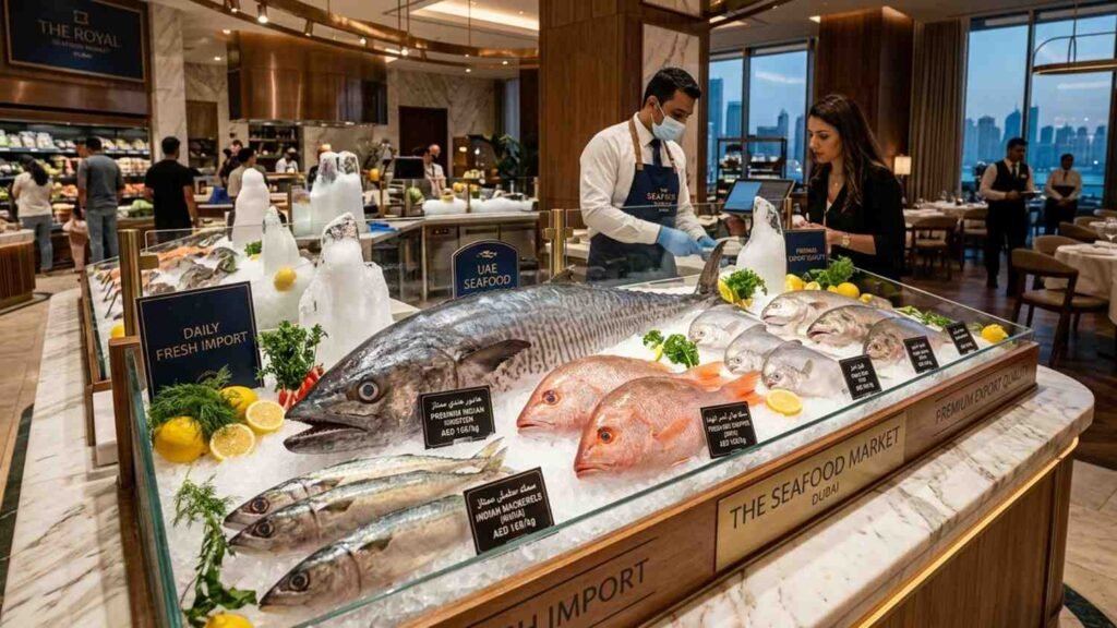 Premium Indian seafood supplied to UAE supermarkets and restaurants